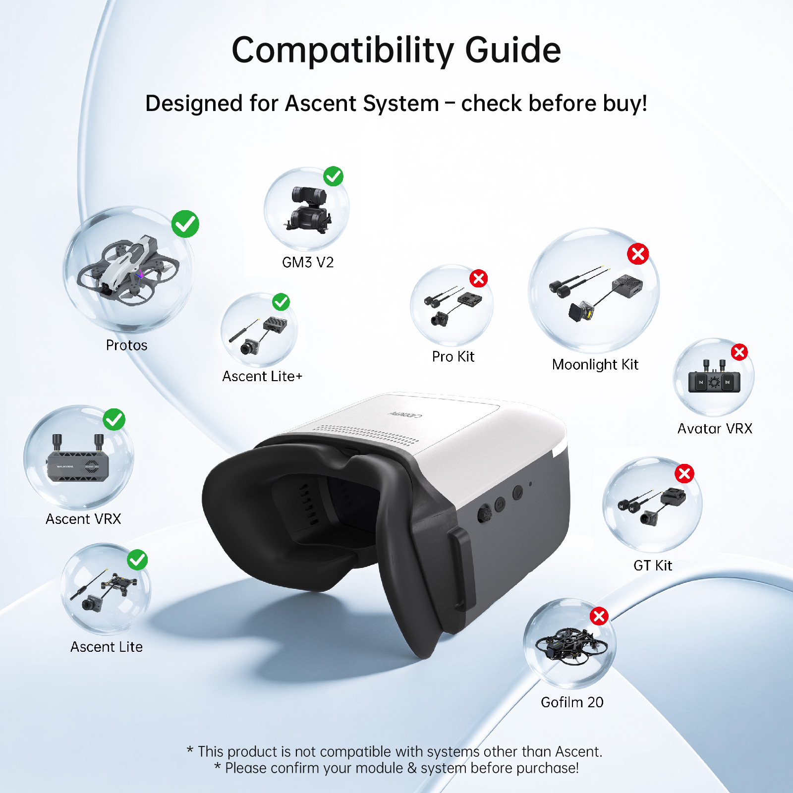 CADDXFPV WALKSNAIL Ascent Gogg - огляд і ціна Skyzone Cobra X V2 Fpv Goggles