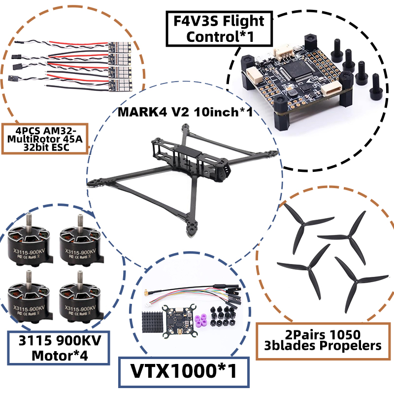 MARK4 V2 10inch F4V3S/F4V3S PL - огляд і ціна Radiomaster Ranger 2.4Ghz Elrs Module